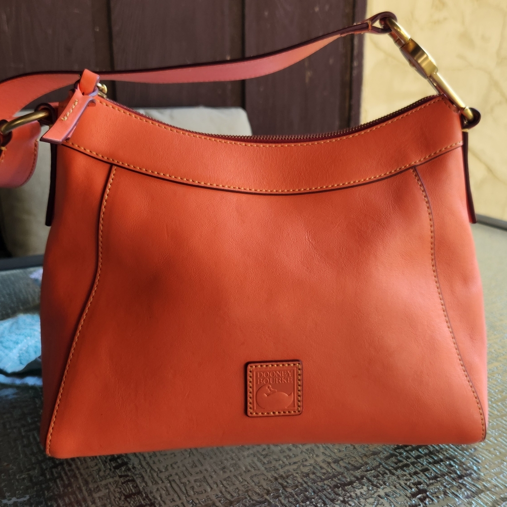 Dooney & Bourke Orange Leather Shoulder Bag